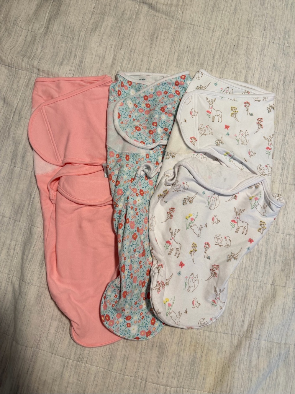 aden + anais 0-3M Cotton Swaddle Wraps Floral Woodland Lot of 6